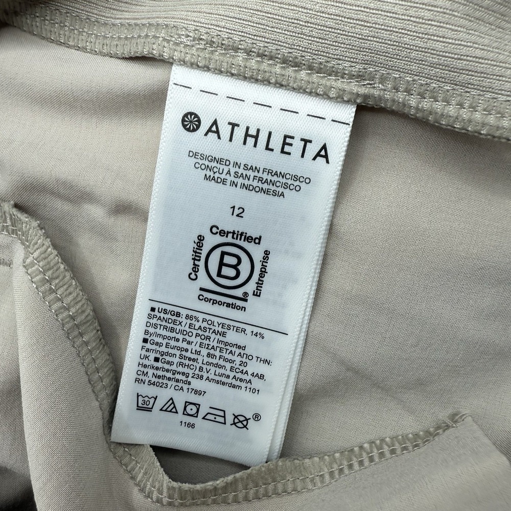 Athleta Brooklyn Ankle Pant Size 12 Light Beige Travel Commute Casual 198671-18 - Picture 4 of 5